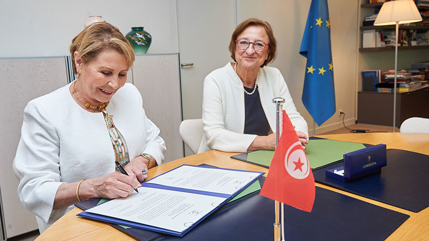 Naziha Laâbidi et Gabriella Battaini-Dragoni